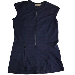 Navy Blue Athleta Rash Guard Zip Top Size M